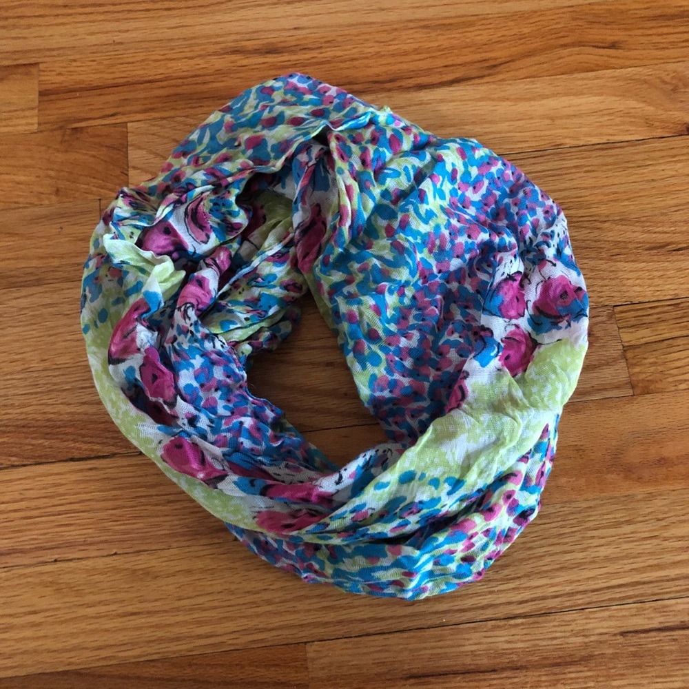 Multicolor floral wrap scarf